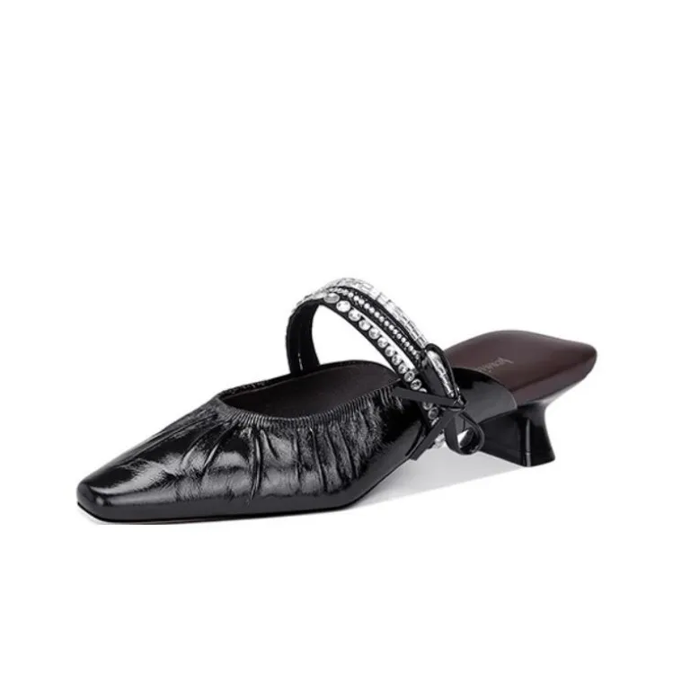 JESSICA SOPHIA Rhinestone Abrasion Resistant Slip Resistant Closed Toe Slippers Women's-5