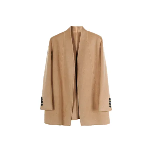 MISSSHINE Coats Women's Camel