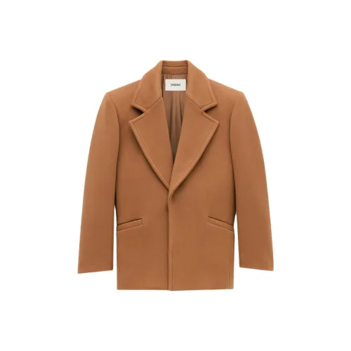 SAINT LAURENT Single Breasted Short Coat