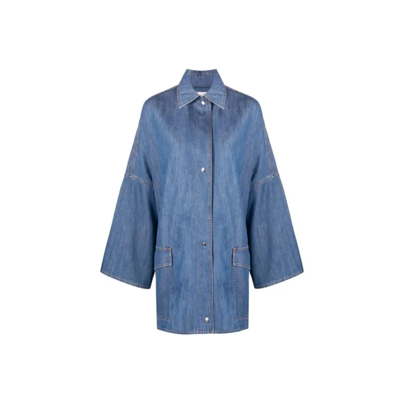 TOTEME Organic Cotton Chambray Coat-0