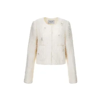 TAMMY TANGS Cropped Coats Women's Apricot
