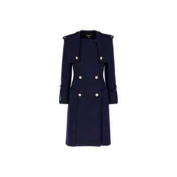 BALMAIN Double Breasted Long Sleeved Trench Coat