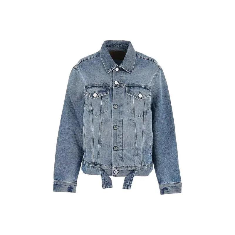 Vetements Denim Jackets Women's Sky Blue-0