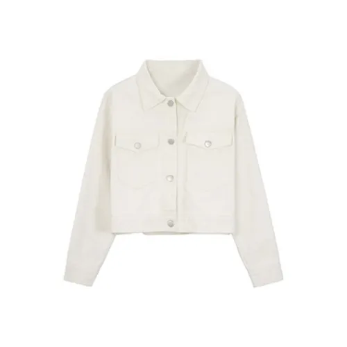 Incolore Cropped Coats Women's White