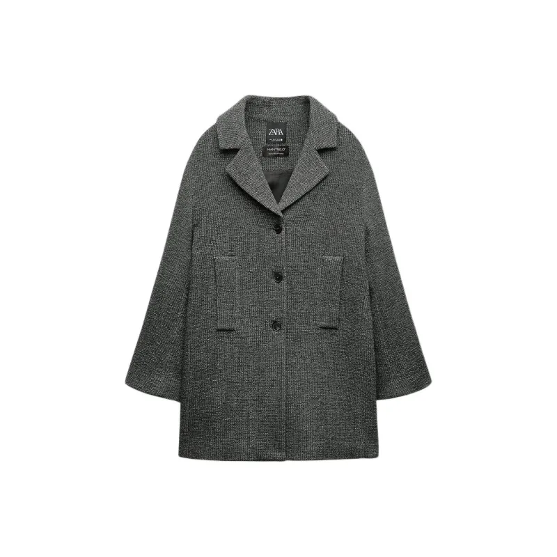 ZARA Coats Women's Dark Gray-0