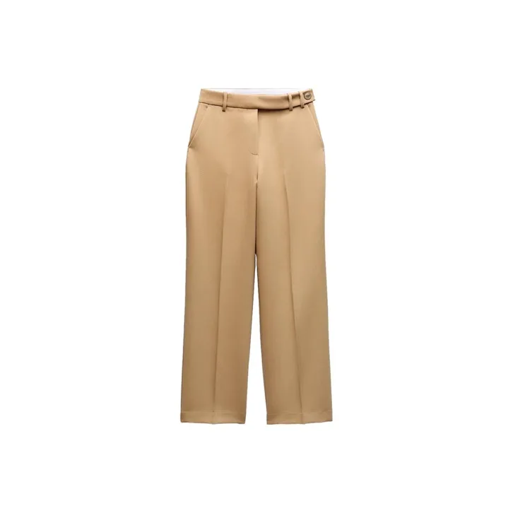 ZARA Casual Pants Women's Tan-0