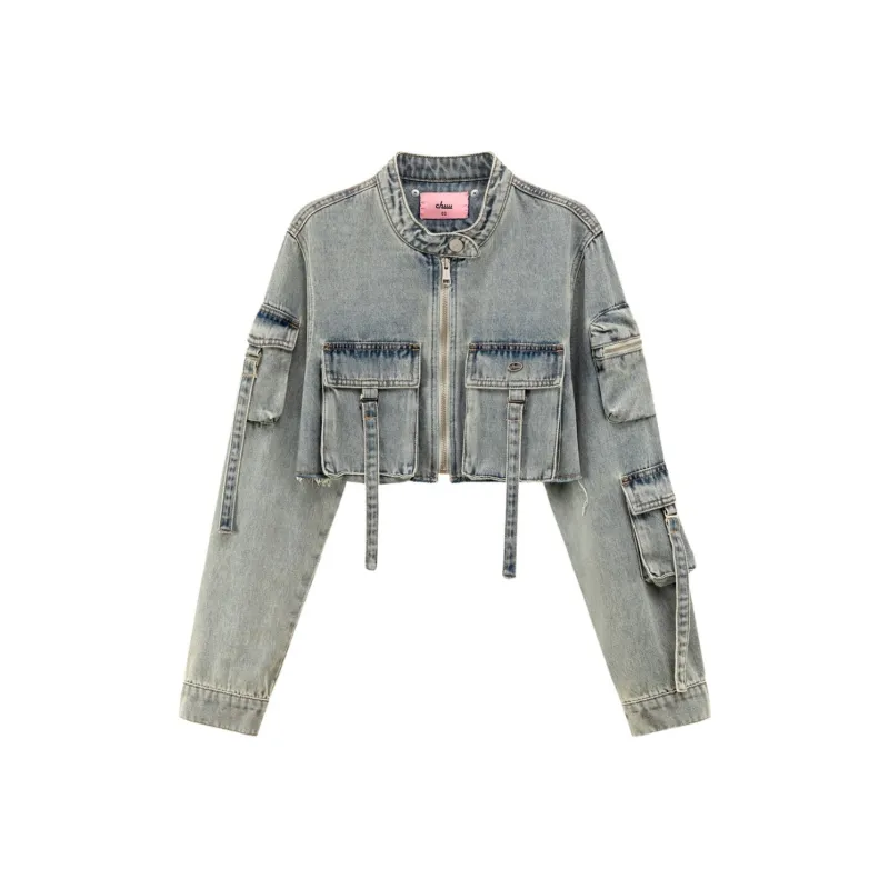 CHUU Denim Jacket Women's Denim Blue-2