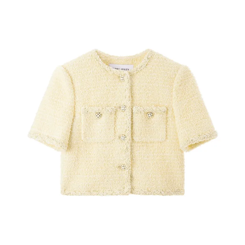 Miss Sixty Cropped Coat Women's Yellow-0