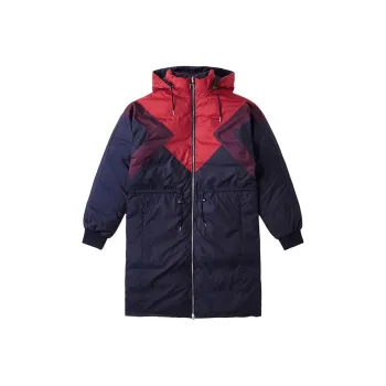 LACOSTE Down Jacket Women's Navy Blue/Red