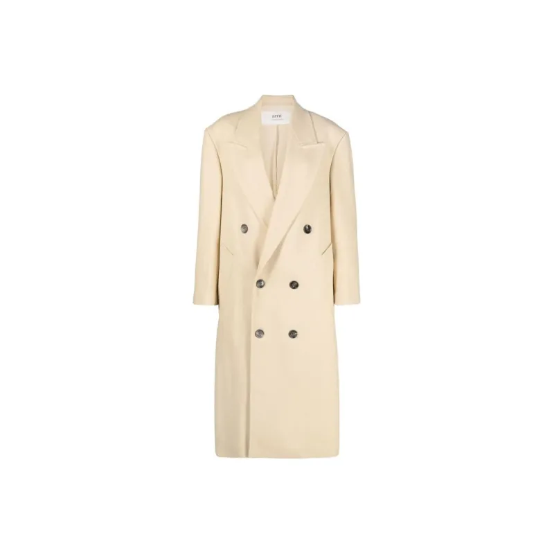 AMIPARIS Wide lapels Double breasted Long Coat-0