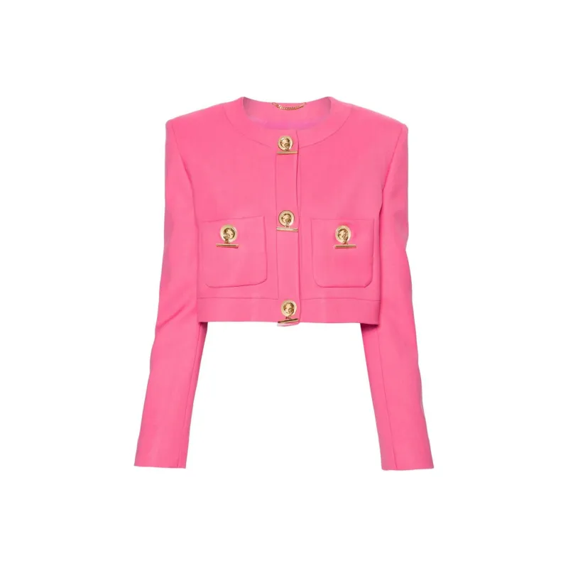 MOSCHINO T Bar Fastened Cropped Jacket-0