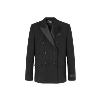 VERSACE Business Suits Coats Women's Black