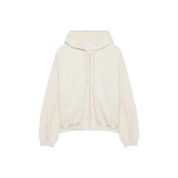 ARITZIA Cozy Sweatfleece Mega Zip Hoodie Sweatshirt Women's Heather Light Oatmeal/Stonecrop Light Oatmeal