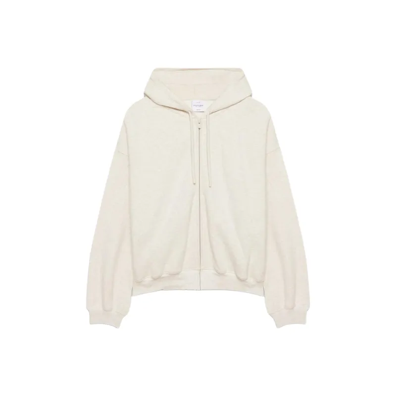 ARITZIA Cozy Sweatfleece Mega Zip Hoodie Sweatshirt Women's Heather Light Oatmeal/Stonecrop Light Oatmeal-0