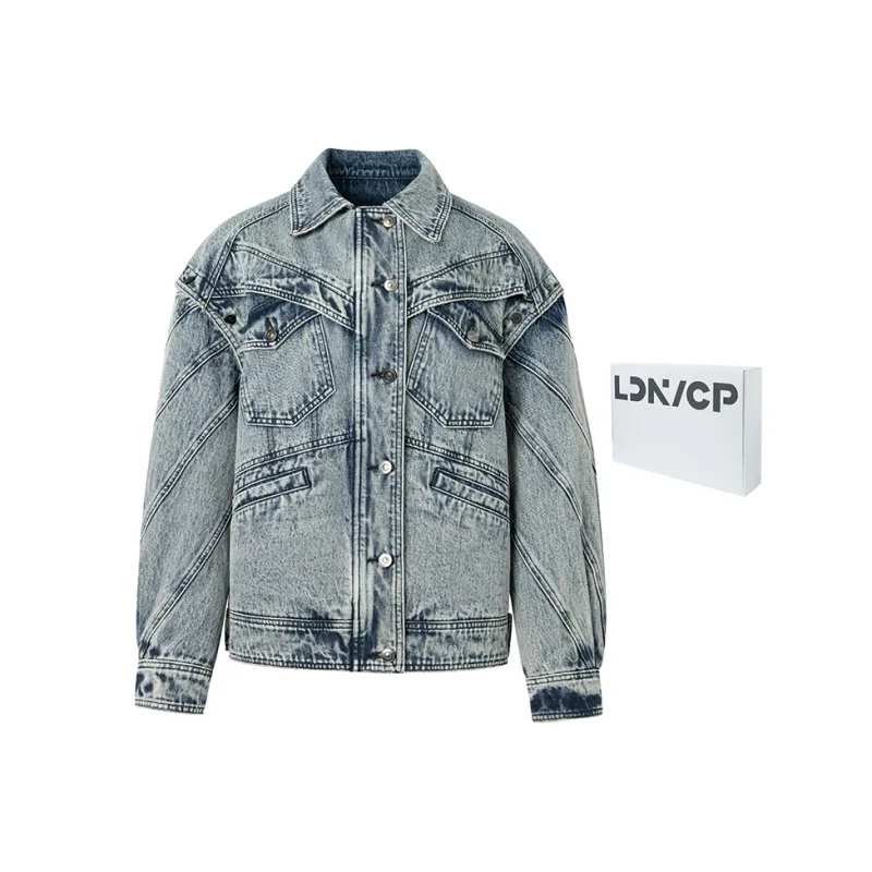 CHENPENG LDN Solid Color Lapel Fitted Puffer Jacket Women's-4