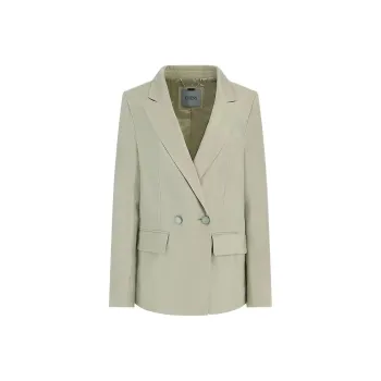 GUESS Satin Blazer Business Suit Women's Light Green