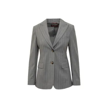 MaxMara Studio Striped Single Breasted Blazer
