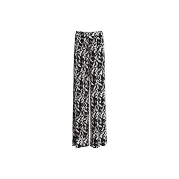 BESIONIA SS23 Casual Pants Women's Black And White Pattern