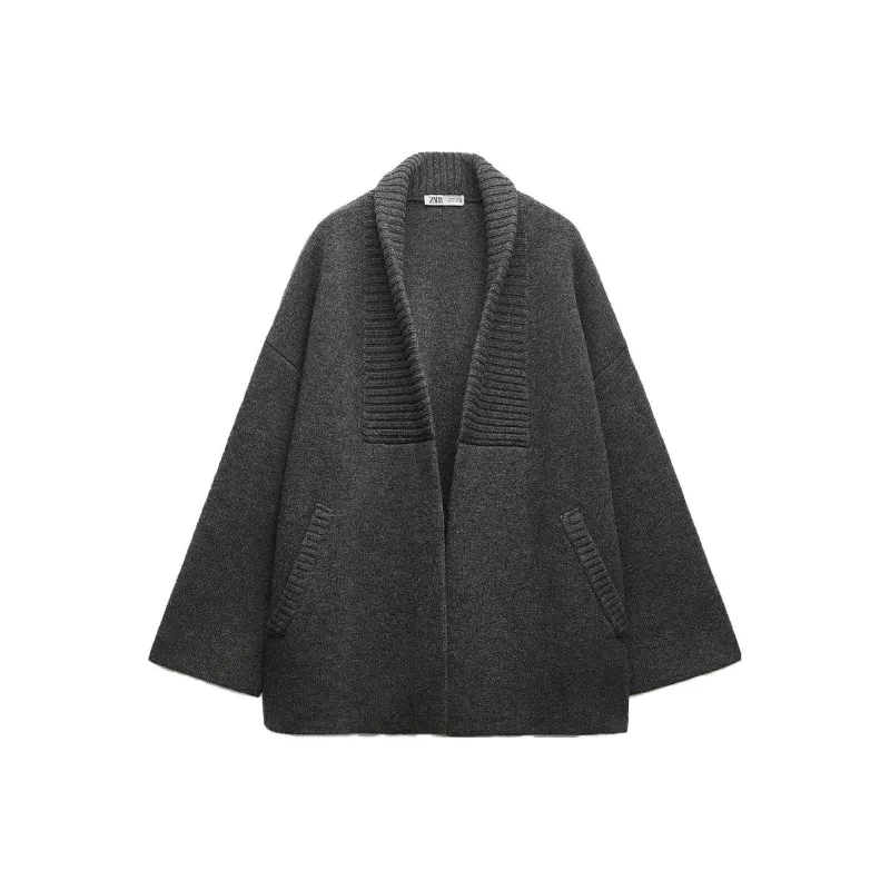 ZARA Coats Women's Dark Gray-0