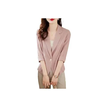 Still Quiet Business Suits Coats Women's Pink