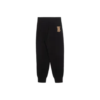 Burberry SS22 Knitted Sports Pants Women's Black
