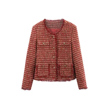 A Paradise For Awakening Cropped Coat Women's Burgundy
