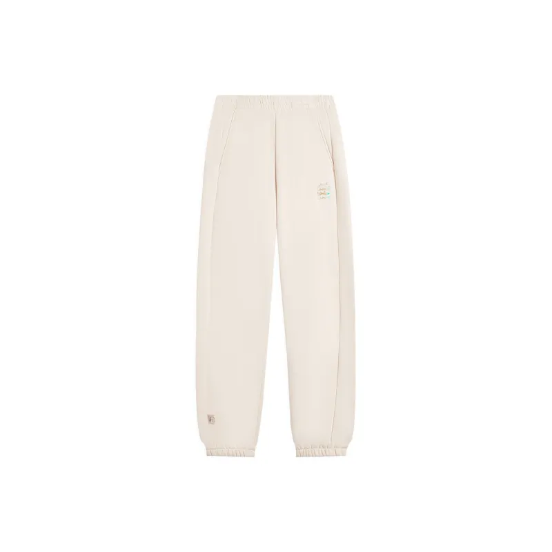 LiNing Knitted Sweatpants Women's Swan White-0