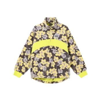 FILA FUSION FILA FUSION X BEAMS Co branded Series Velvet feel Coat Women's Sahara Yellow