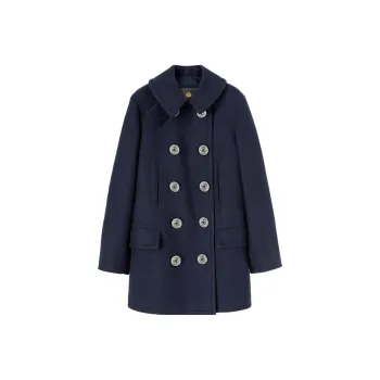 Loro Piana Coats Women's Dark Blue Mineral