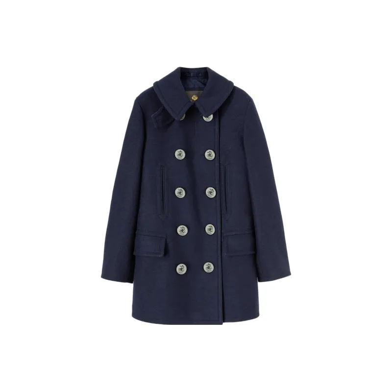 Loro Piana Coats Women's Dark Blue Mineral-0