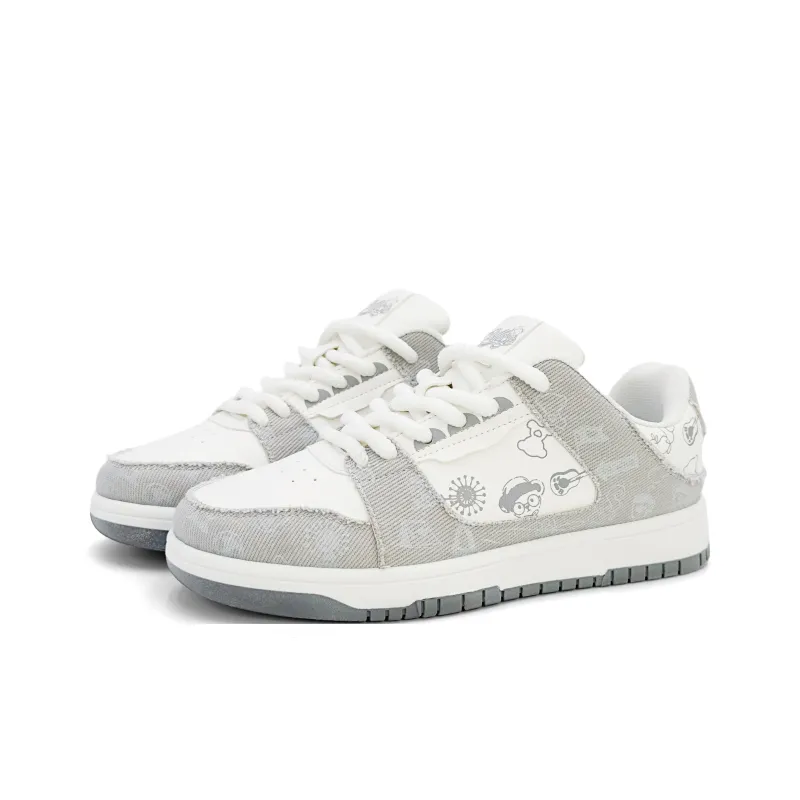 Teddy Bear Collection Low Top Skateboard Shoes Unisex-7