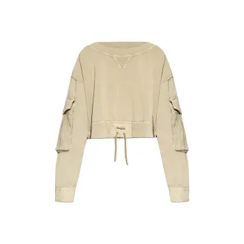 DSQUARED 2 Boat Neck Distressed Cargo Sweatshirt