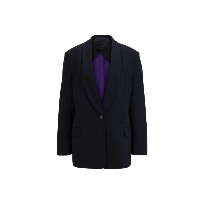 HUGO BOSS x Naomi Campbell Business Suits Coats Women's Dark Blue-0
