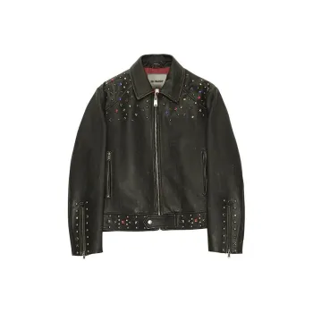 Ed Hardy Leather Jacket Women's Black