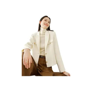 VIMLY Cropped Coats Women's Apricot