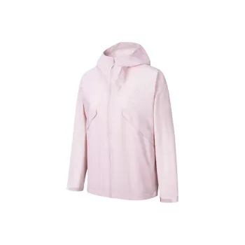 Anta Water Resistant Windproof Breathable Windbreaker Jacket Women's Firm Pink