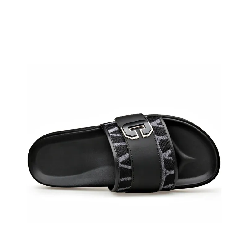 Romon Slide Slippers Men's Black-2