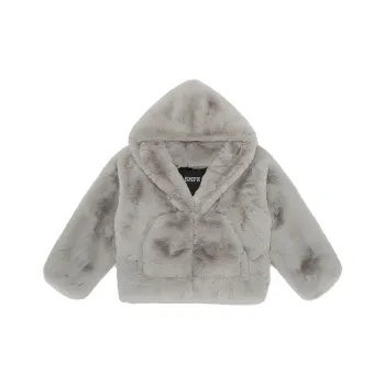 SMFK X Wonderland Cropped Coats Women's Silver Gray