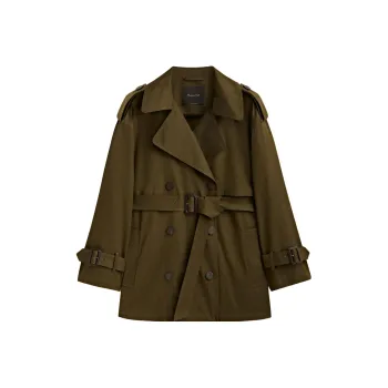 Massimo Dutti Trench Coats Women's Khaki