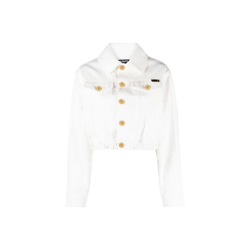 BALMAIN Cropped Denim Jacket-0
