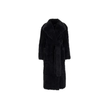 Stella McCartney Fluffy Wrap Belted Waist Coat