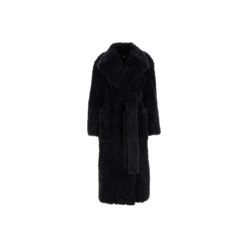 Stella McCartney Fluffy Wrap Belted Waist Coat