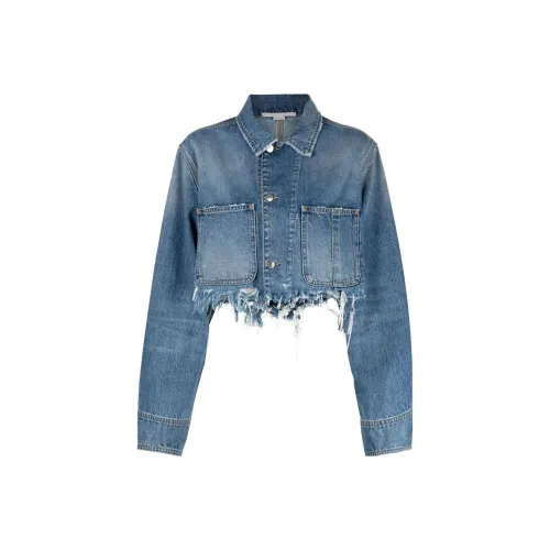 Stella McCartney Cropped Coats Women's Blue