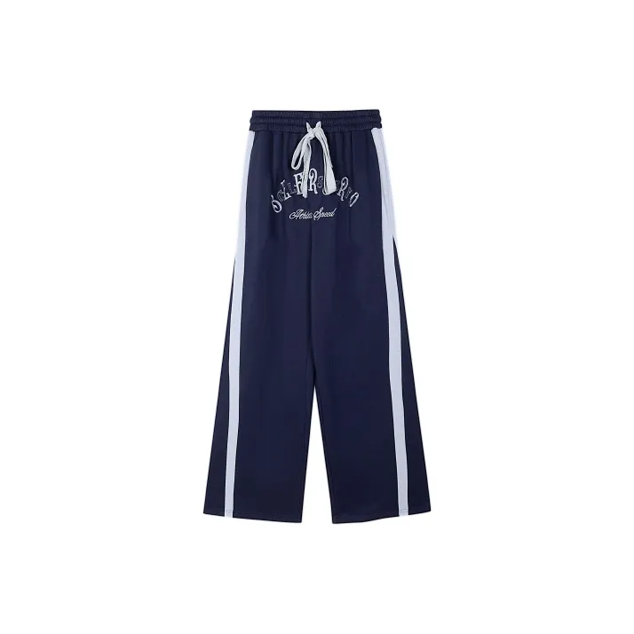 BEERBRO Straight Casual Pants Unisex Gray & Navy Blue-0