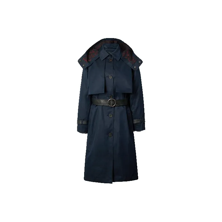 COACH SS21 Trench Coat Women's Marine Blue-0