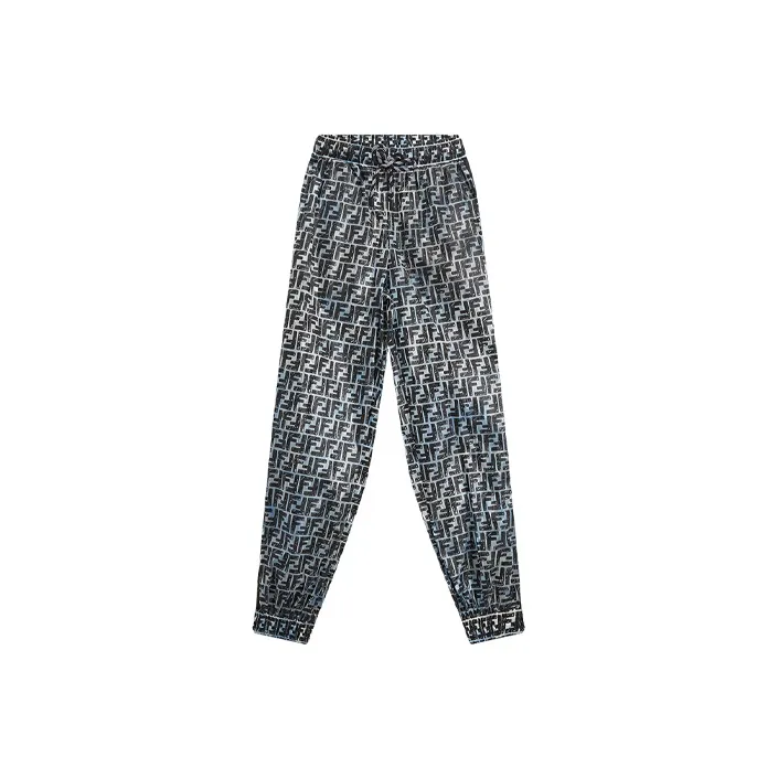 FENDI Casual Pants Women's Black Blue-0