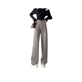 Weixi Casual Pants Women's Criss Cross Pattern