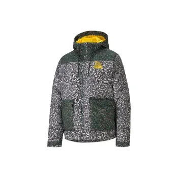 PUMA x Mr Doodle Puffer Jacket Women's Green Full Print