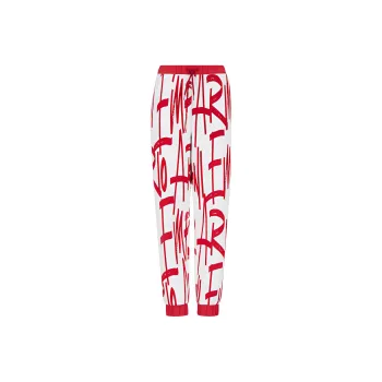 EMPORIO ARMANI Knitted Sweatpants Women's Red