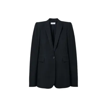 Alexander McQueen Stacked Shoulder Single Breasted Jacket